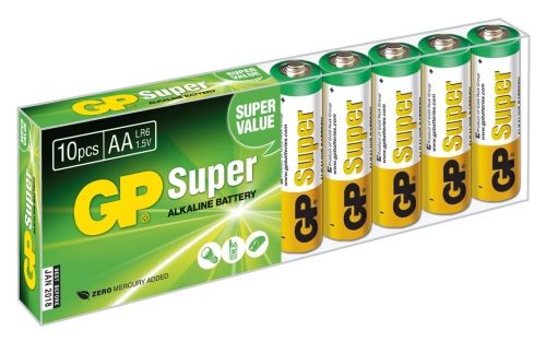 Alkalická baterie AA, LR6, tužka GP Super Alkaline GP Batteries