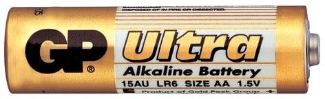 Alkalická baterie AA, LR6, tužka GP Ultra Alkaline GP Batteries