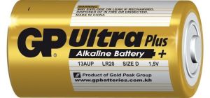 Alkalická baterie D, LR20 blistr GP Ultra Plus Alkaline
