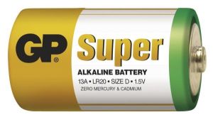Alkalická baterie D, LR20, velké mono, blistr GP Super Alkaline