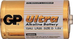 Alkalická baterie D, LR20, velké mono  GP Ultra Alkaline