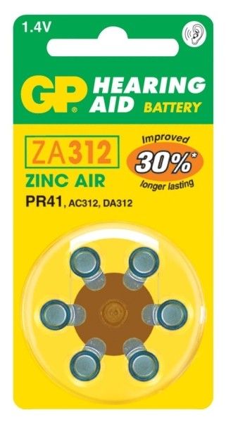 Baterie do naslouchadla ZA312 GP GP Batteries