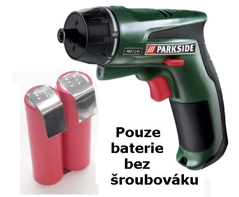 Baterie Parkside PAS 7,2V Li-Ion 2050mAh články Panasonic