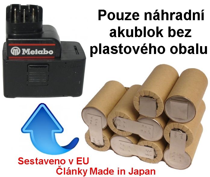 Baterie pro Metabo 30066000, 31724000, 12V - 2000 mAh - akublok Panasonic