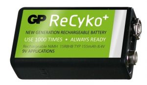 Nabíjecí baterie 9V 155mAh GP ReCyko+