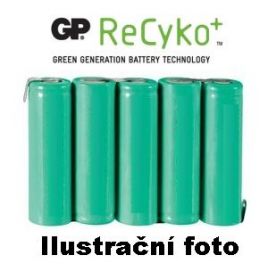 Nabíjecí baterie AA 2050 mAh GP recyko+ 6V - páskové vývody