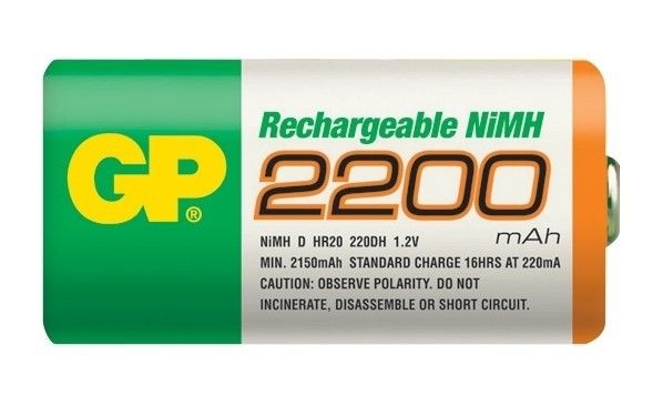 Nabíjecí baterie D 2200 mAh Ni-MH GP GP Batteries
