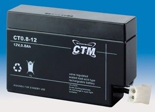 Olověný gelový akumulátor 12V / 0,8Ah, rozměr 96 x 25 x 62mm CTM Components GmbH, Německo