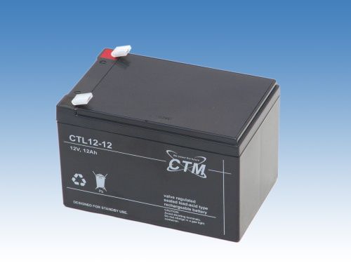 Olověný gelový akumulátor 12V / 12Ah, rozměr 151 x 98 x 94 mm CTL CTM Components GmbH, Německo