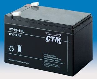 Olověný gelový akumulátor 12V / 12Ah, rozměr 151 x 98 x 101mm CTM Components GmbH, Německo