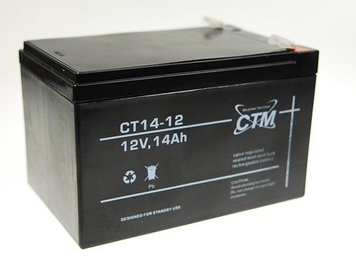 Olověný gelový akumulátor 12V / 14Ah, rozměr 151 x 98 x 101mm CTM Components GmbH, Německo
