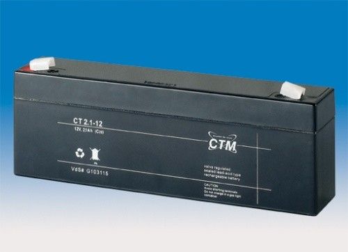 Olověný gelový akumulátor 12V / 2,1Ah, rozměr 178 x 35 x 66mm CTM Components GmbH, Německo
