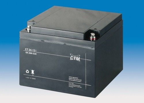 Olověný gelový akumulátor 12V / 24Ah, rozměr 177 x 166 x 126mm CTM Components GmbH, Německo